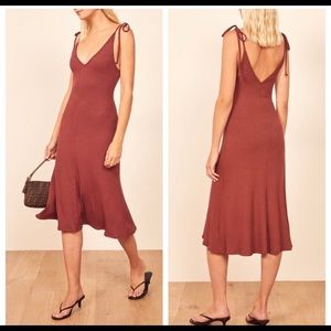 Reformation Shandy Ribbed Sleeveless Dress